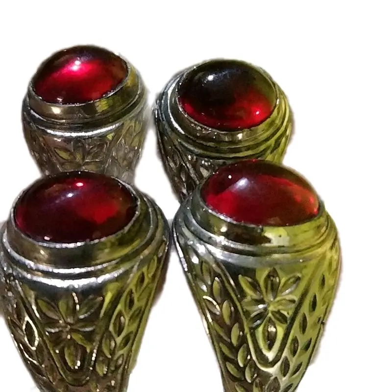 Cincin batu merah delima siam ring alpaka dim 12mm