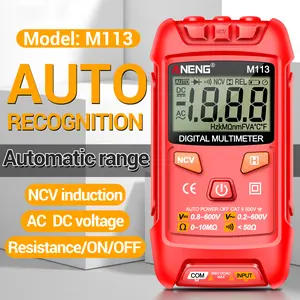 Multimeter Digital Otomatis Lengkap Portable Multitester Pengukur Tegangan AC DC Resistansi Avometer Listrik Saku