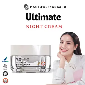 MS GLOW - ULTIMATE NIGHT CREAM  Perawatan Wajah Mencerahkan Memudarkan Noda Flek Anti Aging