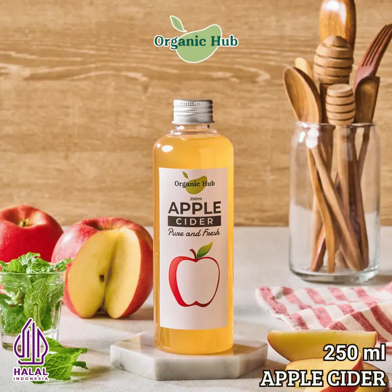 Organic Hub Cuka Apel 500ml 250ml Apple Cider Vinega Organic 2