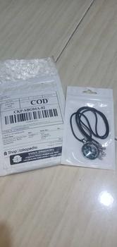 Product Review of Kalung Liontin Yin Yang Art Kaca Cembung Tali Kulit Rantai Stainless Steel from C** H**8 1