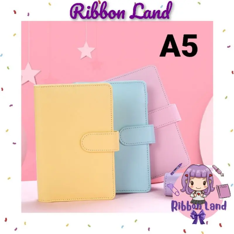 A5 Binder Kulit PU 6 Ring Silver 0