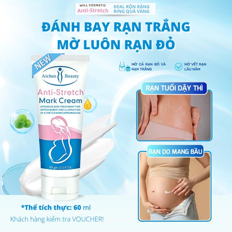  Kem Rạn Da Mờ Cả Rạn Đỏ Rạn Trắng Anti Strecth Giảm Kích Thước Vết Rạn Ngừa Rạn Mới 60g 