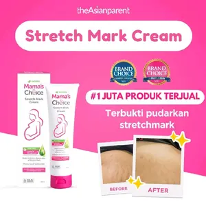 Stretch Mark Cream Mama's Choice | Krim Penghilang Stretchmark Mengandung Olive Oil Untuk Ibu Hamil & Menyusui