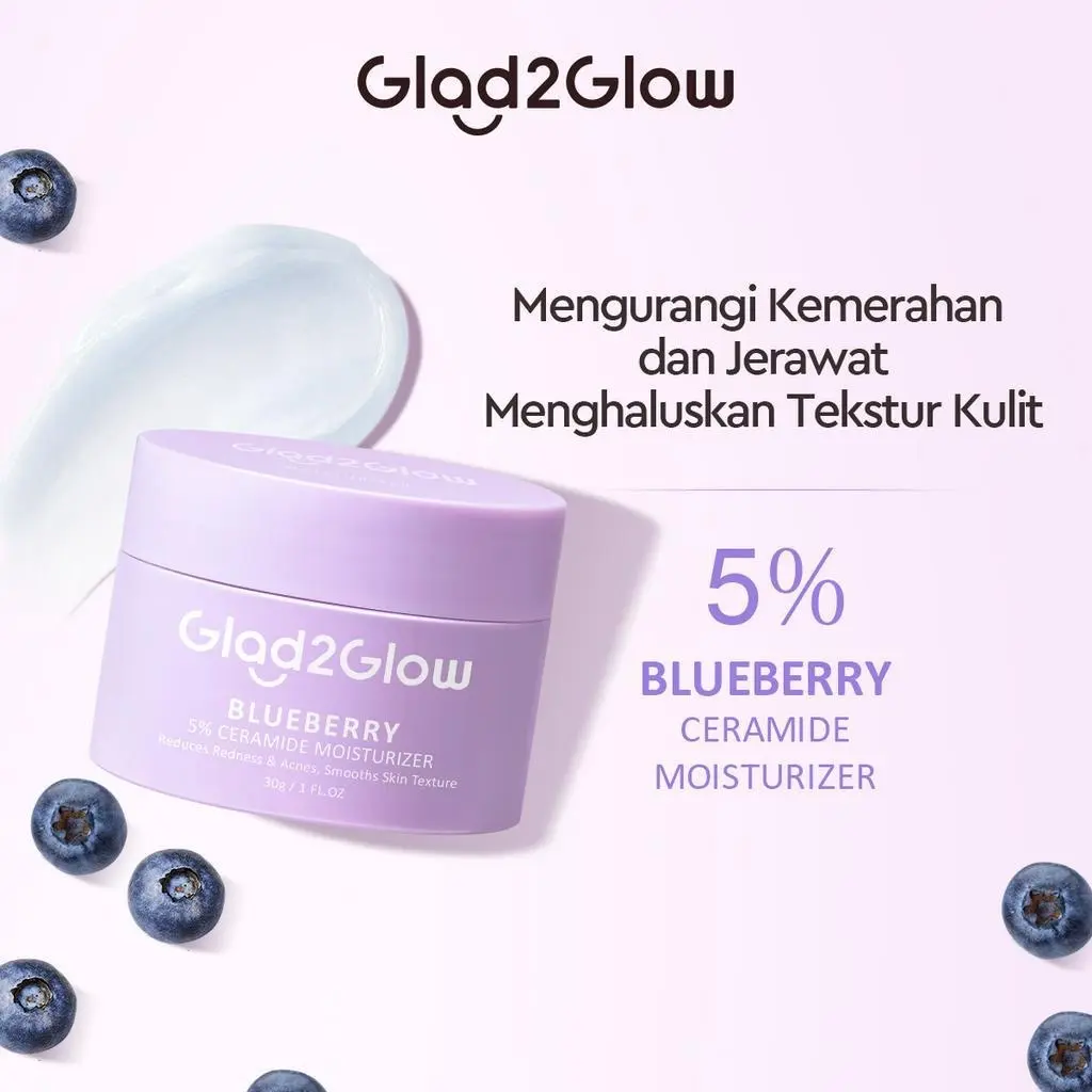 GLAD2GLOW Moisturizer Blueberry Cream 30g