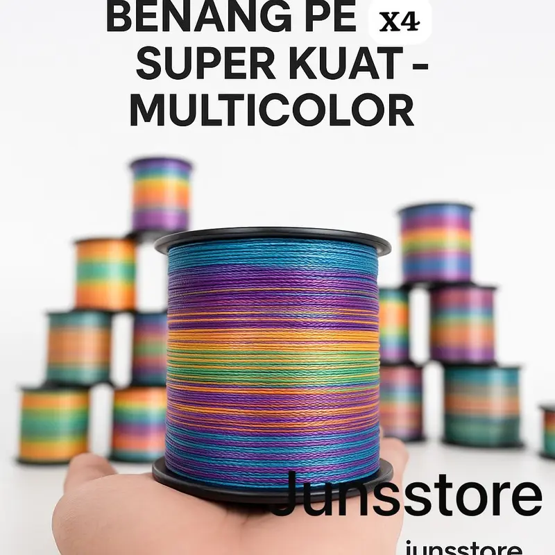 SENAR PANCING PE x4 300M MULTICOLOR Super Kuat Kecil Halus Tali Benang Anti Kusut Keriting Braided 0