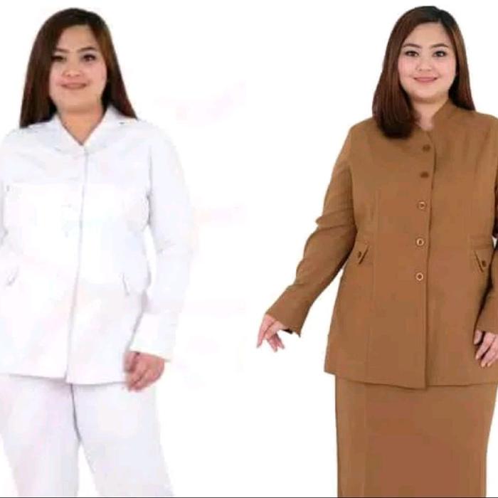 Gambar baju seragam pemda perawat guru pns pdh hingg big size jumbo 7l dari Rerezeze online shop Kota Depok Tokopedia