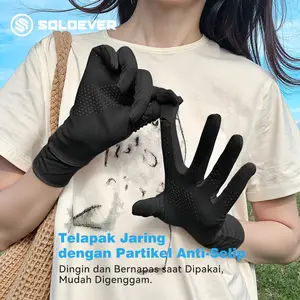 Sarung Tangan Pelindung Matahari Bergaya SOLOVER UPF50+ Perlindungan UV, Sarung Tangan Luar Ruangan Musim Panas yang Bernapas untuk Bersepeda, Mengemudi, Kebugaran, Penggunaan Layar Sentuh, Ringan dan Nyaman