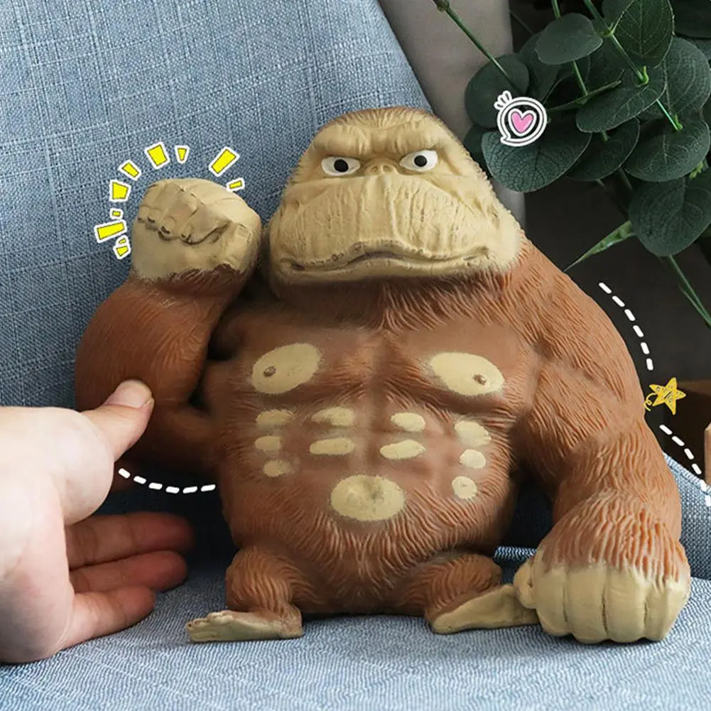 Gorilla Pinching Toy Pull It Decompression Toys Ape Squeeze Stretchy Monkey Anti-stress Funny B7D9