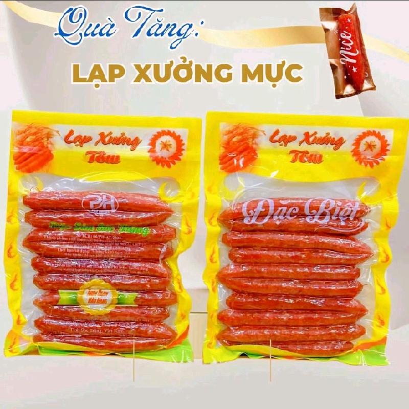 Sỉ: 3kg Lạp Xưởng Tôm Thịt Đặc Biệt: Lạp Khô . Nạc nhiều ít mỡ. Đặc Sản Sóc Trăng 3kg=6 gói . Thức Ăn Food
