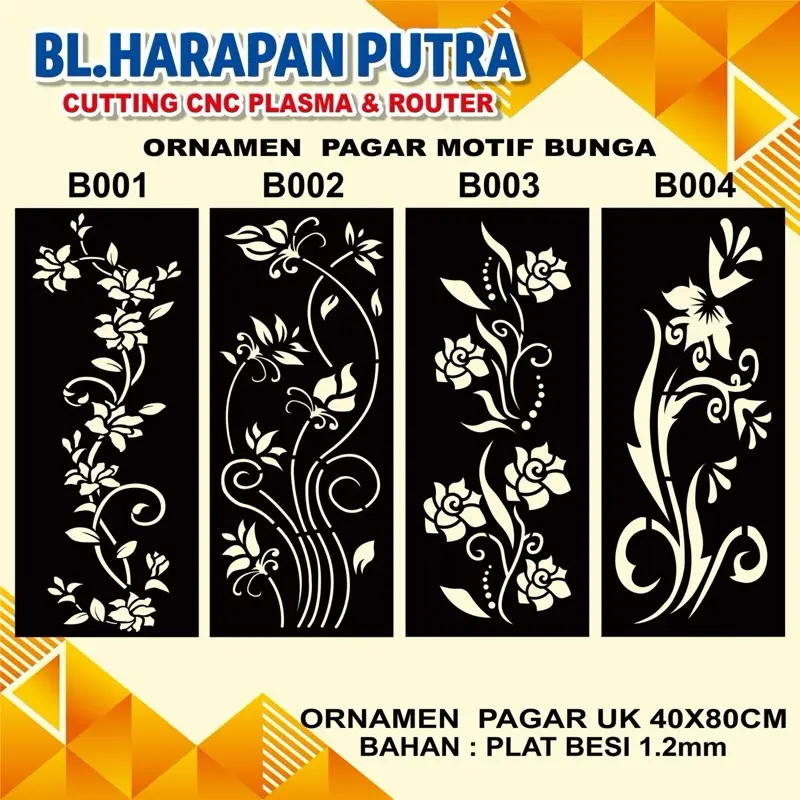 ORNAMEN PAGAR CUTTING UKURAN 40x80cm