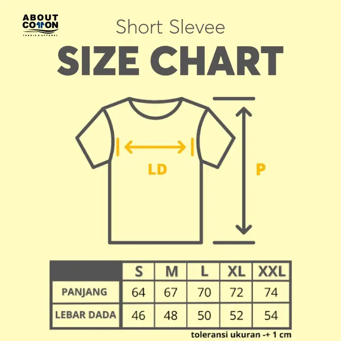 s Short Sleeve 30’S – Pilihan Warna Kuning Lengkap