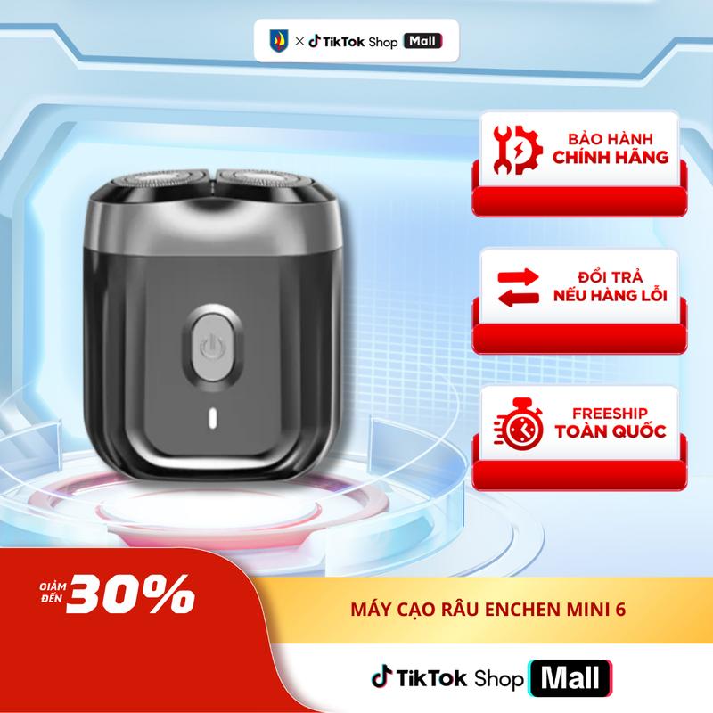  Enchen Máy Cạo Râu Mini 6 Chống Nước IPX7 Thiết Kế Nhỏ Gọn Lưỡi Dao Tự Động Mài Sử Dụng Lâu 2 Tháng Hàng Chính Hãng Bảo Hành 12 Tháng 