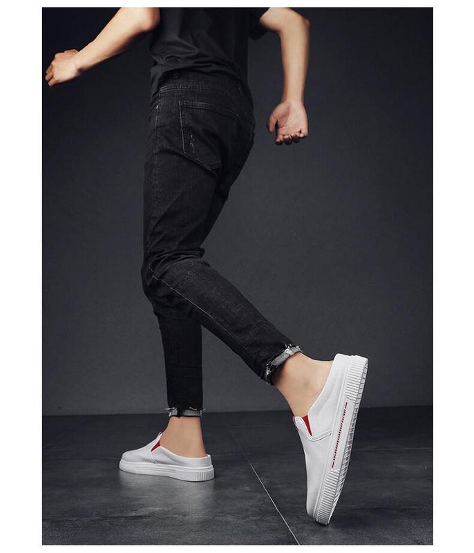 Product Introduction of 2023 New [COD] [Free Shipping] [Spot] Men's New Canvas Half Drag Low-Top Sneakers Casual Shoes Sports Canvas Shoes 17