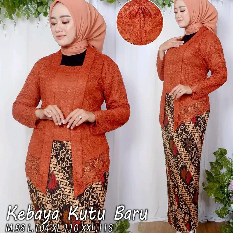 Setelan  Kebaya Kutu Baru Modern Dan Elegant Terbaru Mewah 3