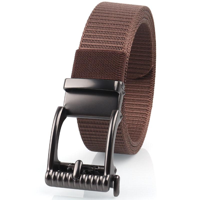 Product Introduction of Canvas belt men&#39;s automatic buckle belt alloy buckle head casual versatile Korean style student belt for young and middle-aged people 9