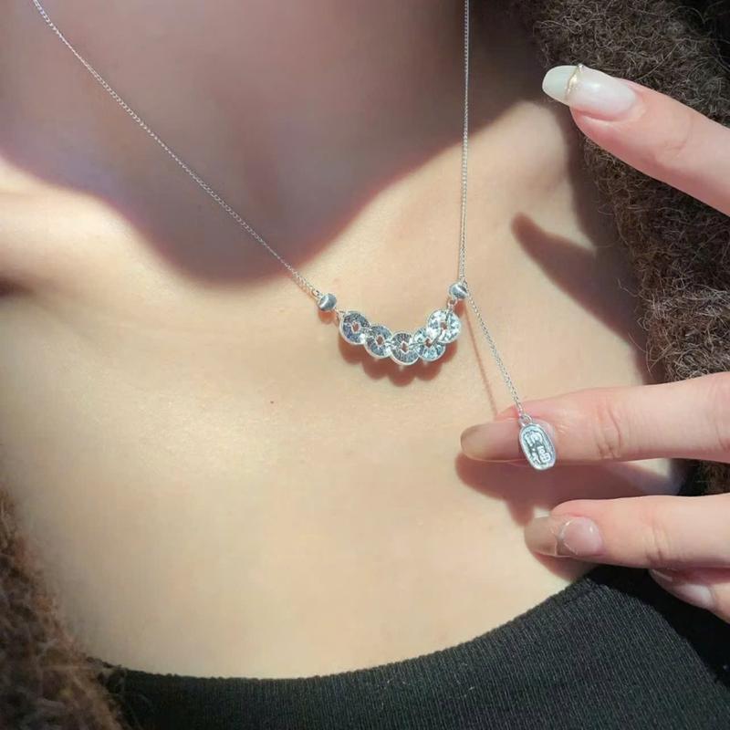 Dây chuyền KIM TIỀN NGŨ ĐIẾU 7mm Thẻ mặt 999 TÀI LỘC thiết kế sang trọng quý phái cho nữ