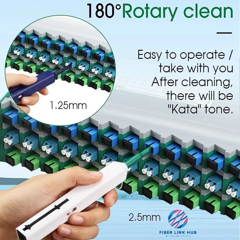 ONE CLICK CLEANER SC/LC Pen Connector Fiber Optic For 1.25/2.5mm COMPTYCO LC SC FC Ad AUA-250 2