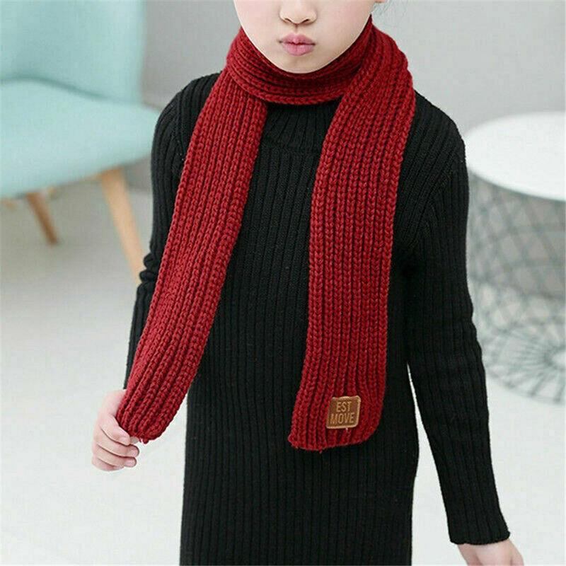 Fashion Outdoor Soft Neck Warmer Kids Scarf Warm Knitted Scarf 6