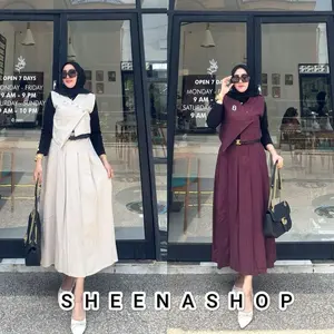 SH - Zira Setrompi Vintage - Set Vest Rok Mayung  Oneset Zira - Setelan Vest Wanita Baju Melar