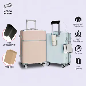 [Metoo Koper] M886 18-30 Inch Kabin & Bagasi Ringan Kuat dengan USB Port & Cup Holder Original untuk Kebutuhan Sehari-hari