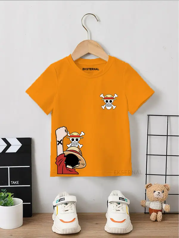 Eksternal Style Original Baju Kaos Distro Anak Laki Laki/Anak Perempuan Umur 1-12 Tahun Bahan Cotton combet30s / Kaos anak / baju kaos one piece luffy Combed Katun 6