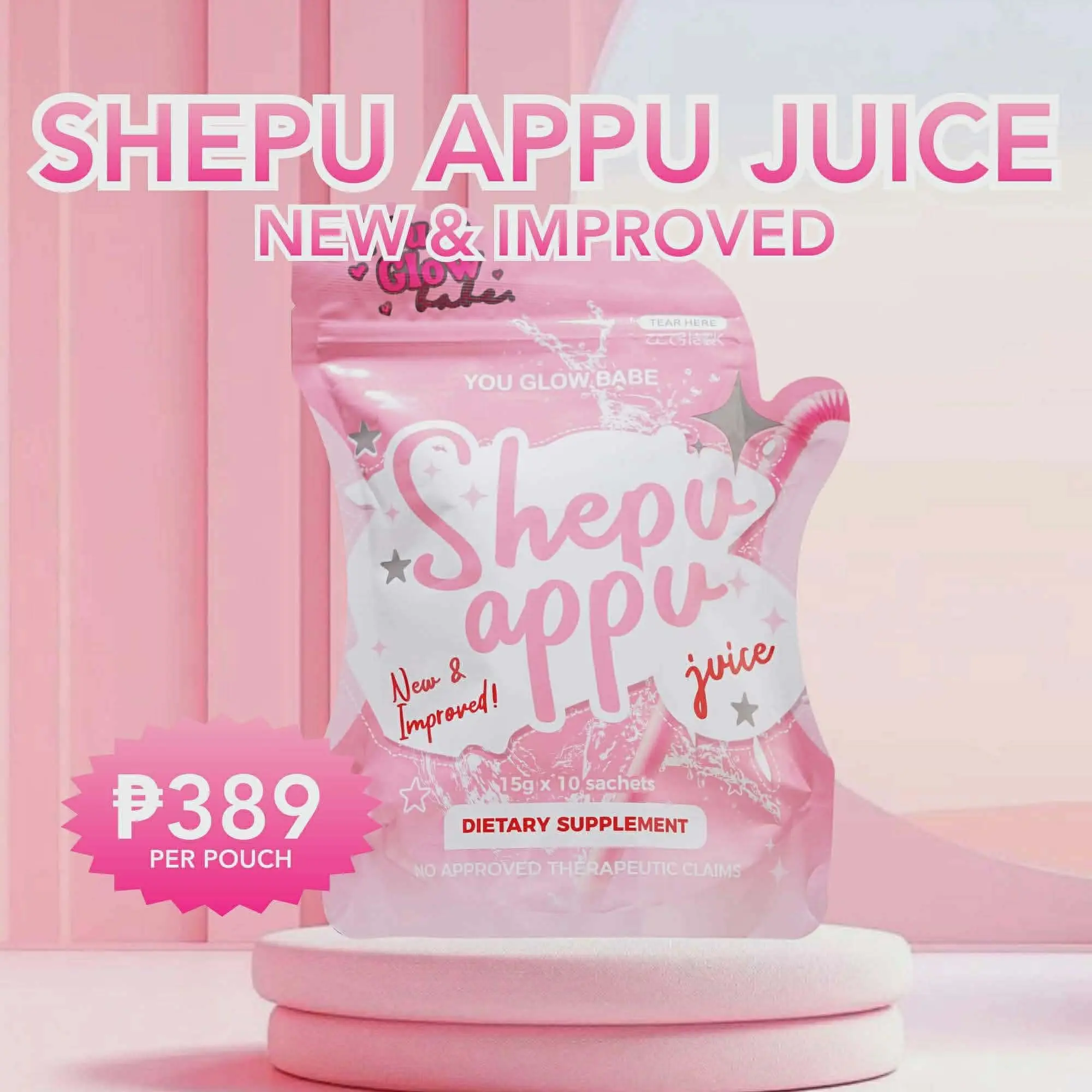 You Glow, Babe Shepu Appu Juice with Glutathione - Beauty NEW PACKAGING