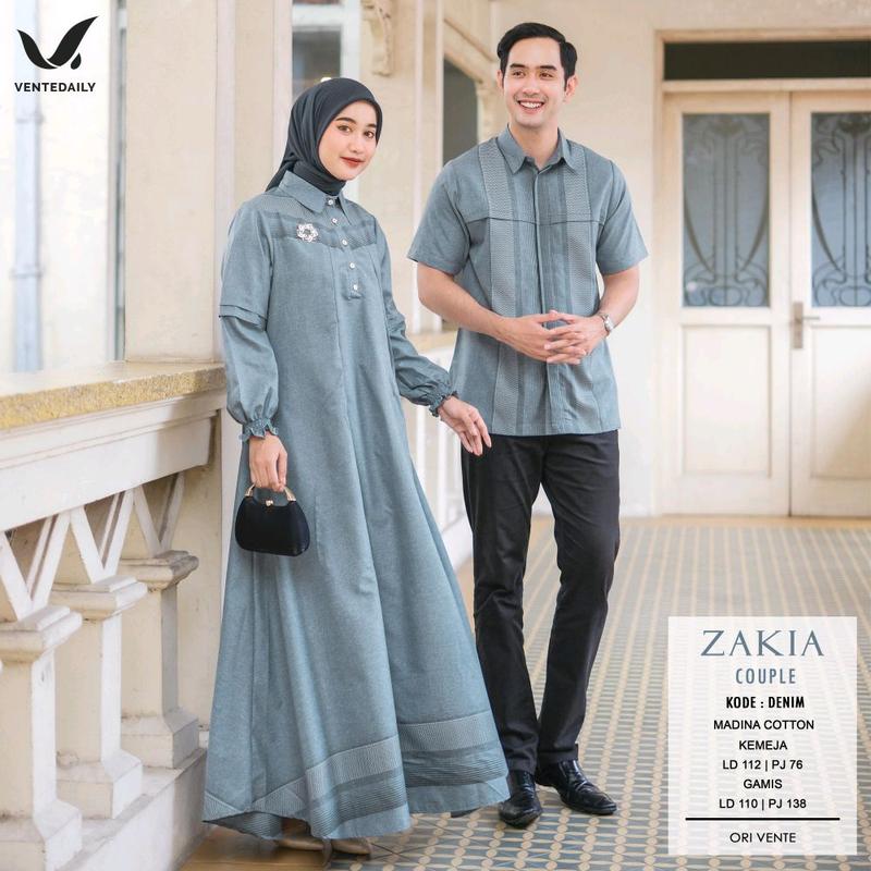 Zakia Couple set terbaru ORI Vente Setelan Pasangan 2