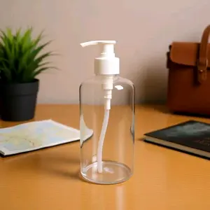 Botol Pump 500ml Bening Plastik PET Botol Handsoap Sabun Cair Plastik Botol Plastik Sabun Cair isi ulang