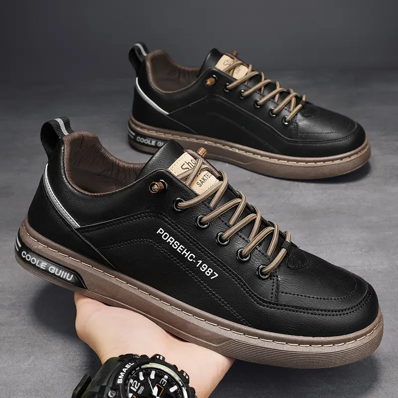 [COD] Sepatu Pria Trendi Slip-On Sepatu Flat Low-Top Sepatu Trendi Kasual Pria Tahan Air Casual Shoes Olahraga Running Sneakers Sport