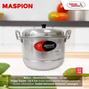 Dandang Maspion Jawa No 22 / 24cm Alumunium Original
