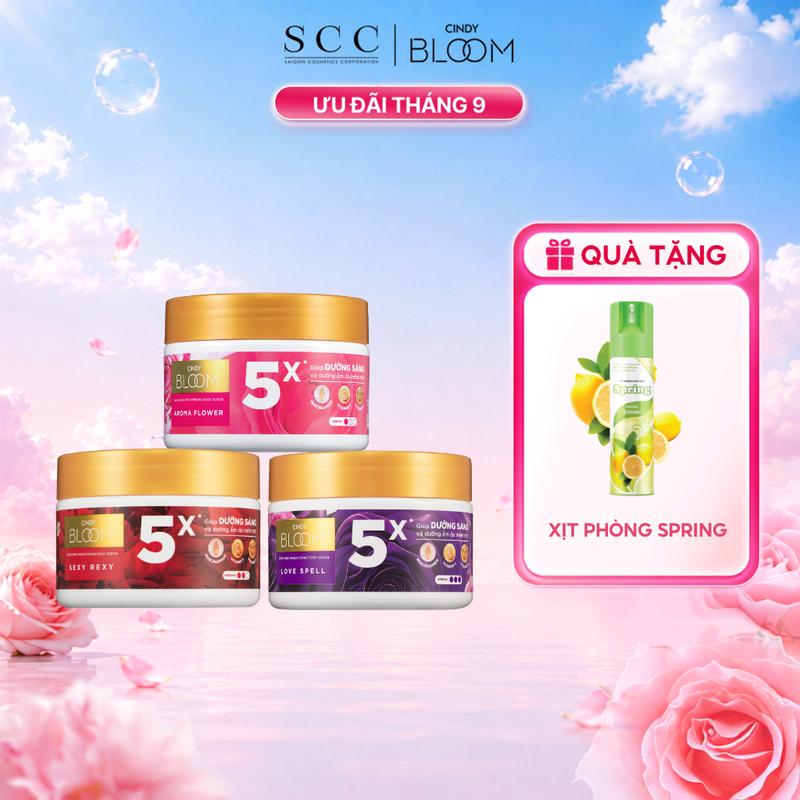 Tẩy Tế Bào Chết Hỗ Trợ Dưỡng Sáng Da Hương Nước Hoa CINDY BLOOM 220g