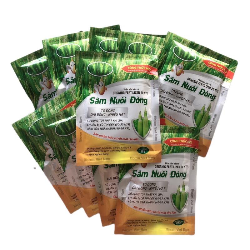 Combo 20 Gói Sâm Nuôi Đòng Organic Fertilizer 23 WPI - Phân Bón Hữu Cơ Chiết Xuất Từ Cây Hoa Hoè Tăng Năng Suất Cây Trồng 80Gram