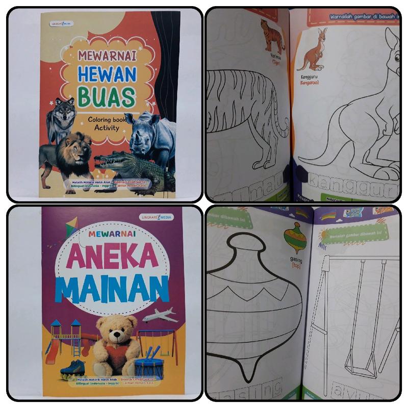Aneka Buku Mewarnai Ukuran Besar A4 (27,5 × 20,5 cm) - LM 1