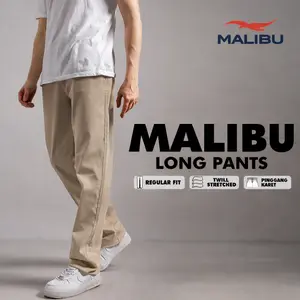 Malibu Celana Panjang Long Pants Cotton Twill Stretched Katun Pria Chino Kerja Casual Fit Cowok Dewasa - SERI 2
