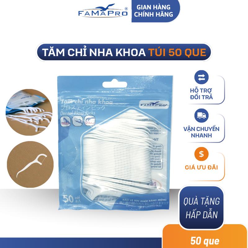 Tăm Chỉ nha khoa Famapro Cao Cấp, Hàng Chính Hãng tăm