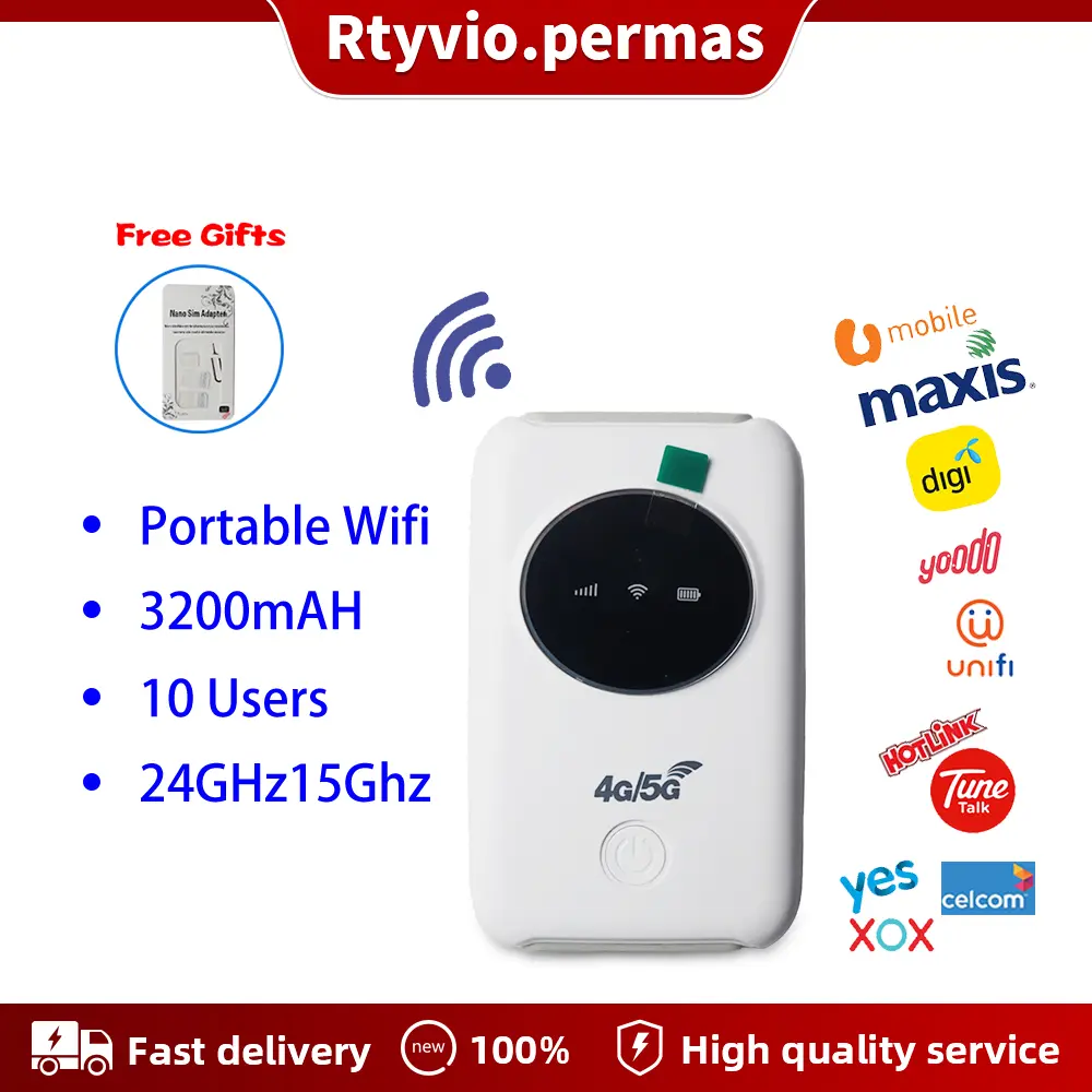NDUP H808+ Modem WiFi Mudah Alih Hotspot Poket Menyokong Semua Kad SIM Router 4G LTE
