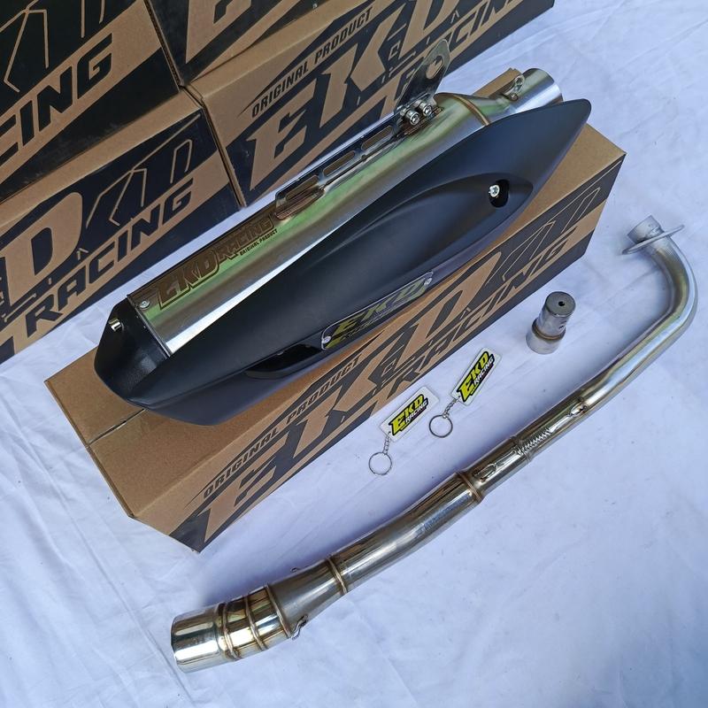 KNALPOT RACING ORIGINAL EKD RACING FULLBASS HARIAN UNTUK MOTOR MEGAPRO VERZA KING CBR 150 FACELIT MX KING BISON GSX 2