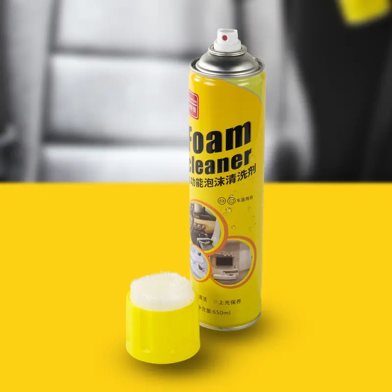 Busa Pembersih Aksesori Interior mobil furnitur  Sofa   Sepatu Multifungsi Foam Cleaner Spray 650ML 4