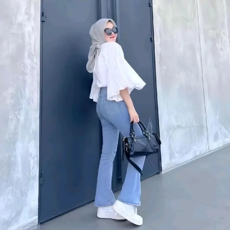 COD celana panjang hw cutbray celana panjang wanita kekinian Quality premium highwaist cutbray tebal dan melar terbaru pants jeans cut bray ootd outfit korea pas flare 6