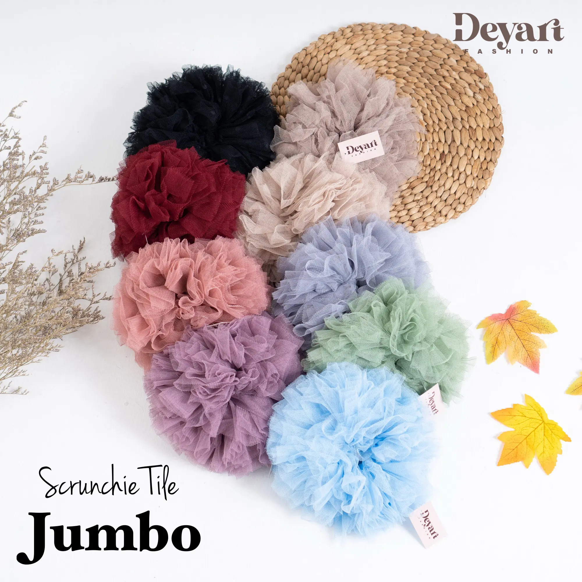 DEYART Cepol Hijab Scrunchie Tile Premium Size Jumbo Anti Pusing
