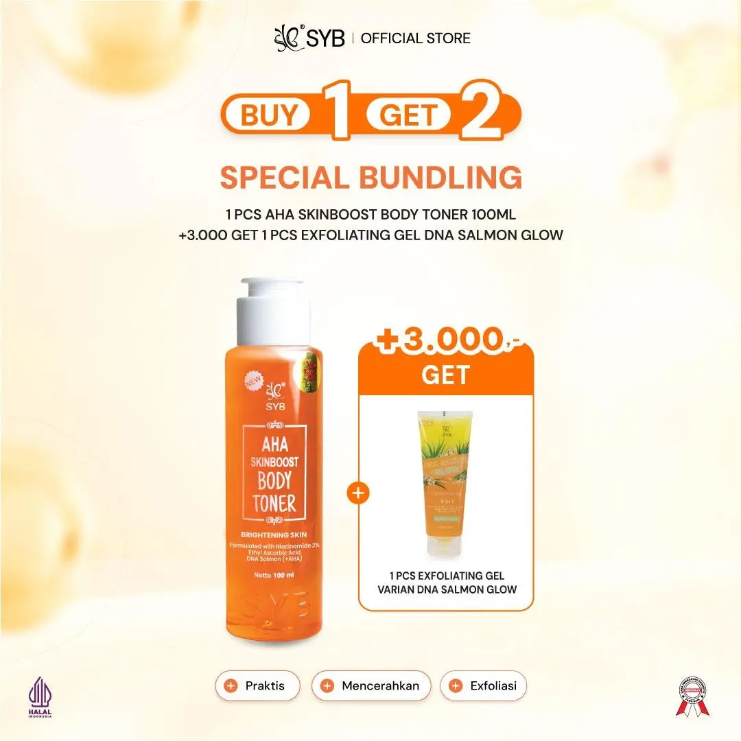 1pc AHA Toner 100ml +3K GET EXFO GEL DNA SALMON