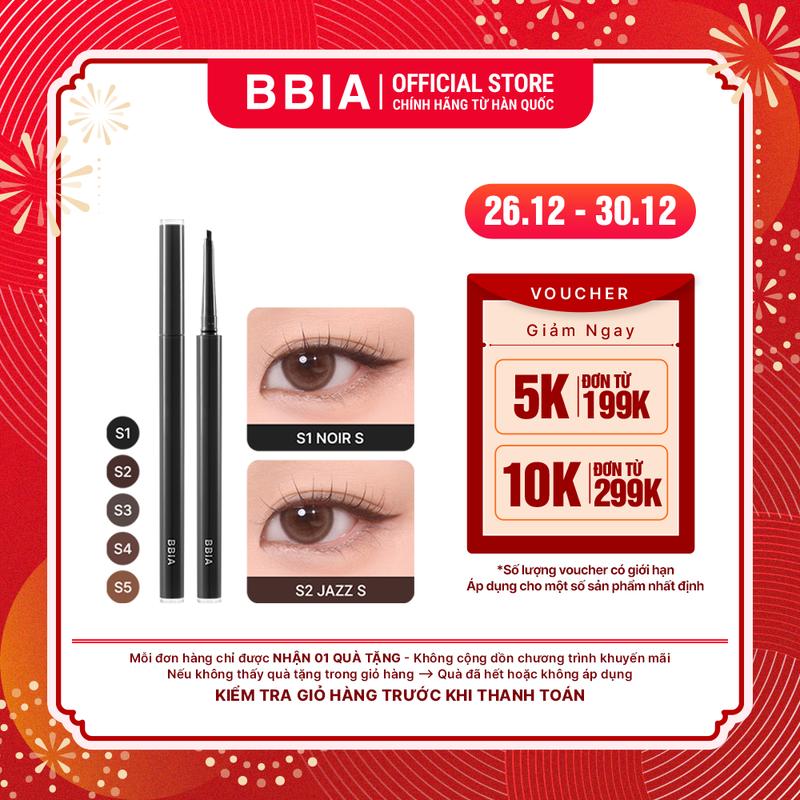 BBIA Kẻ mắt thuần chay BBIA Last Auto Gel Eyeliner Slim 0,1g Mỹ Phẩm Trang Điểm Nữ Women Cosmetic