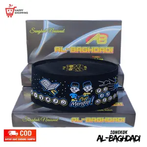 Peci karakter anak/Bahan Beludru Contesa/Tinggi 9cm UPIN IPIN