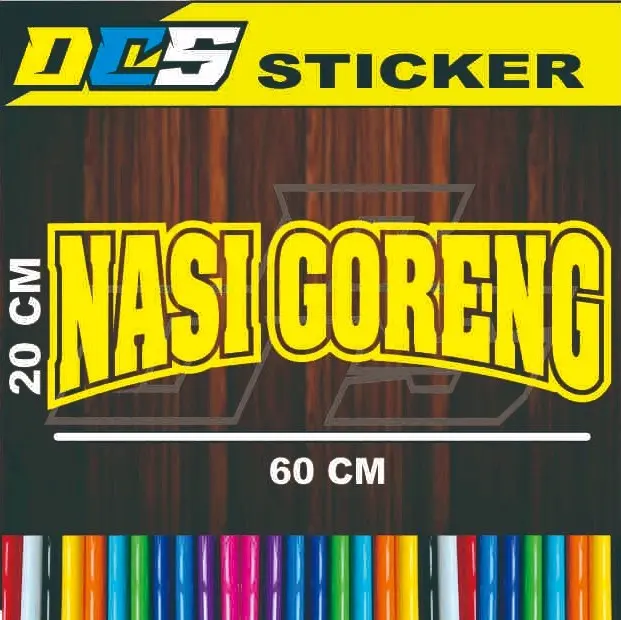 sticker tempelan nama NASI GORENG Paper Stationery 0