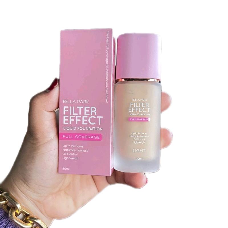 BELLA PARK FILTER EFFECT FOUNDATION 30ML NEW Full Coverage Waterproof ...