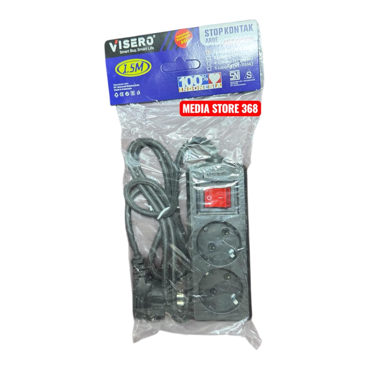 VISERO Stop Kontak/Terminal 5 Lubang Body HITAM Kabel 10M dengan Switch On/Off SNI Kabel Asli Tembaga Tahan Panas Kuat Tahan Lama VISERO Stop Kontak/Terminal 5 Lubang Body HITAM Kabel 10M dengan Switch On/Off SNI Kabel Asli Tembaga Tahan Panas Kuat Tahan Lama