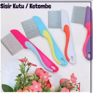 1 lusin/ 12 pcs=alat sisir rambut ketombe,kutu sisir magnet besi gagang