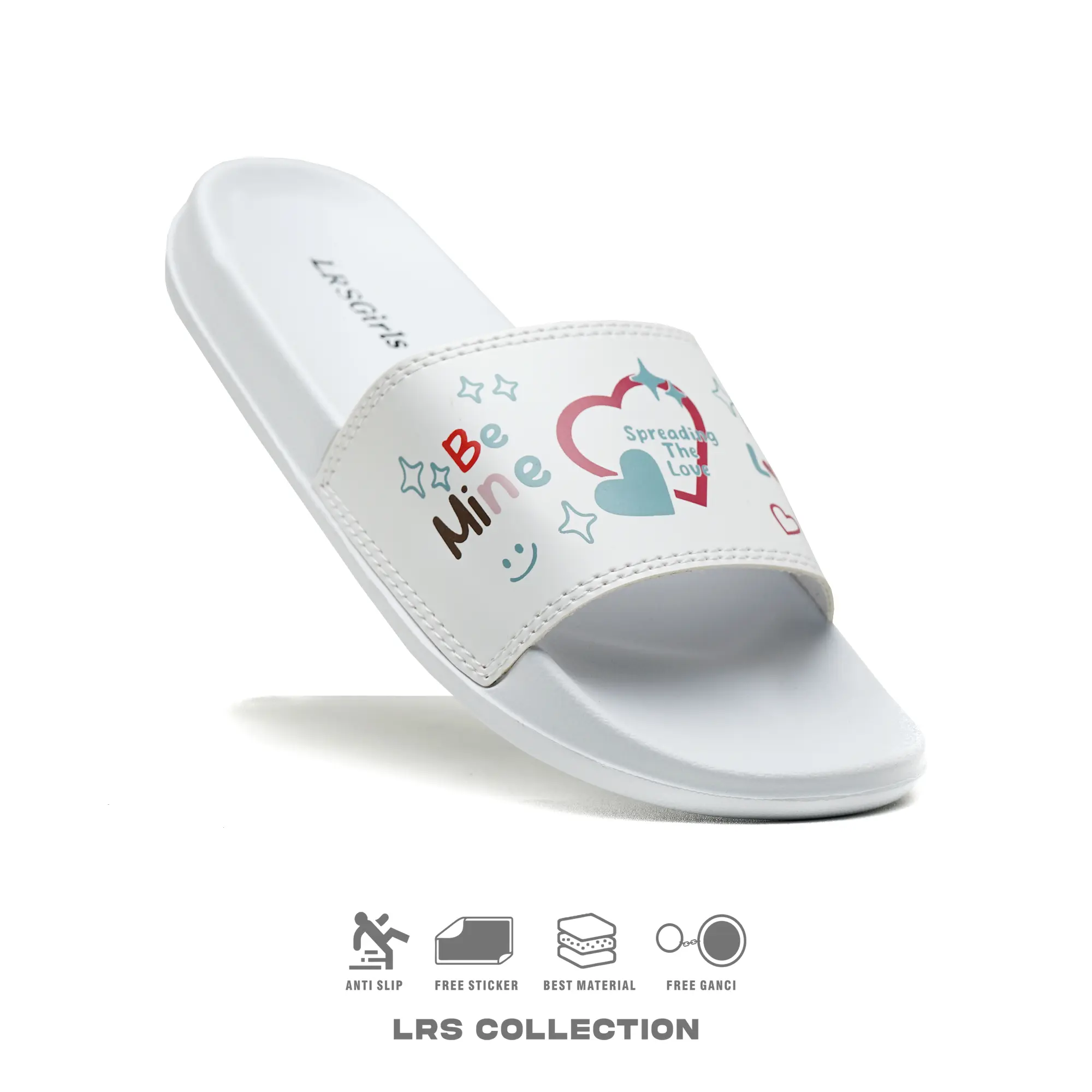 Selop Sandal Wanita LRS Girl Happy Lovely - Shoes Cewek Sendal