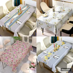Taplak Meja Makan Premium PVC Tablecloth Aesthetic Elegant